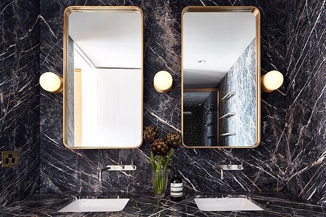 Breccia Nera Honed bathroom. Design by Watkinson-Hall Studio.jpg