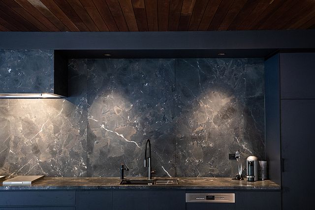 Black Fantasy kitchen benchtops and splashback at Corinda by Saba Projects 3.jpg